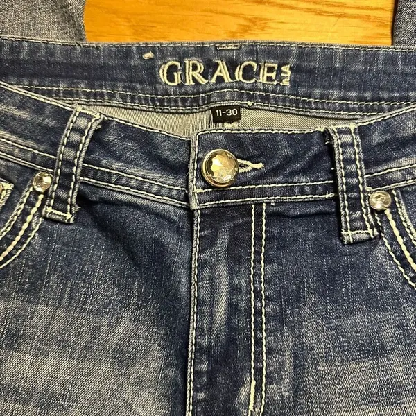 Grace in LA embellished jeans 11/30 - Image 3