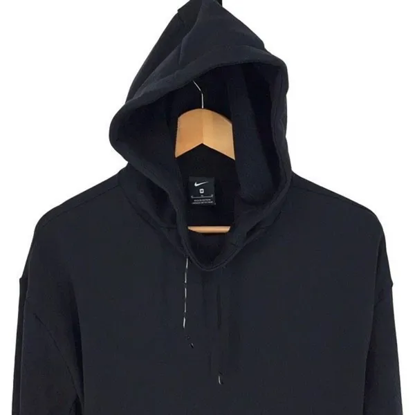 Nike Womens Fleece Long Sleeve Drawstring‎ Hoodie Black Size Medium - Image 2