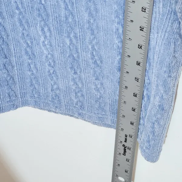Offline by Aerie Light Blue Cable Knit Wide Leg Lounge Pants Size XL Long - Image 8