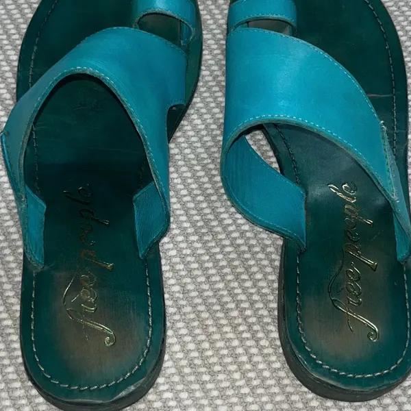 Free People Sant Antoni Sandal Blue/ Azure Sz 36 - Image 6