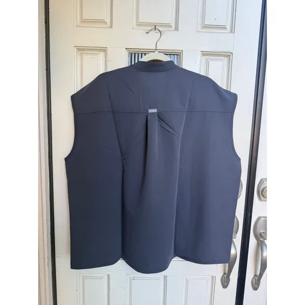 FIGS Rafaela Three-Pocket Scrub Top Charcoal Size XXL Sleeveless Technical - Image 2