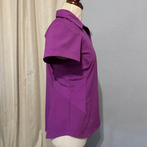 Columbia Women Purple Utility Short Sleeve Button Up Outdoor Shirt Size M‎ - Image 3