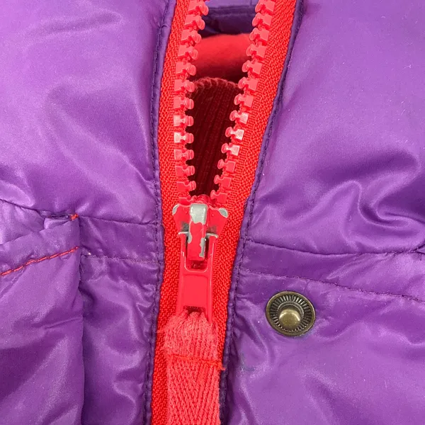 Boden Women's Purple Puffer Jacket Convertible Vest Zip Off Sleeves Hooded US 2‎ - Image 10