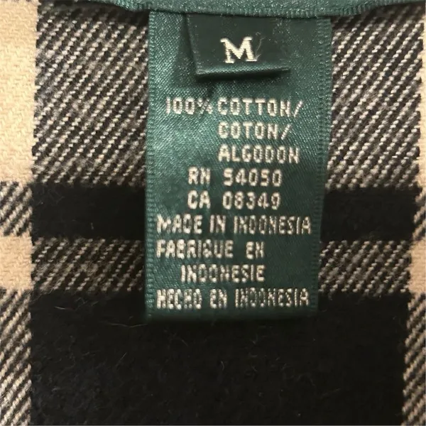 Lauren Ralph Lauren‎ Women’s M Black and White Plaid Flannel Full Zip Jacket - Image 7