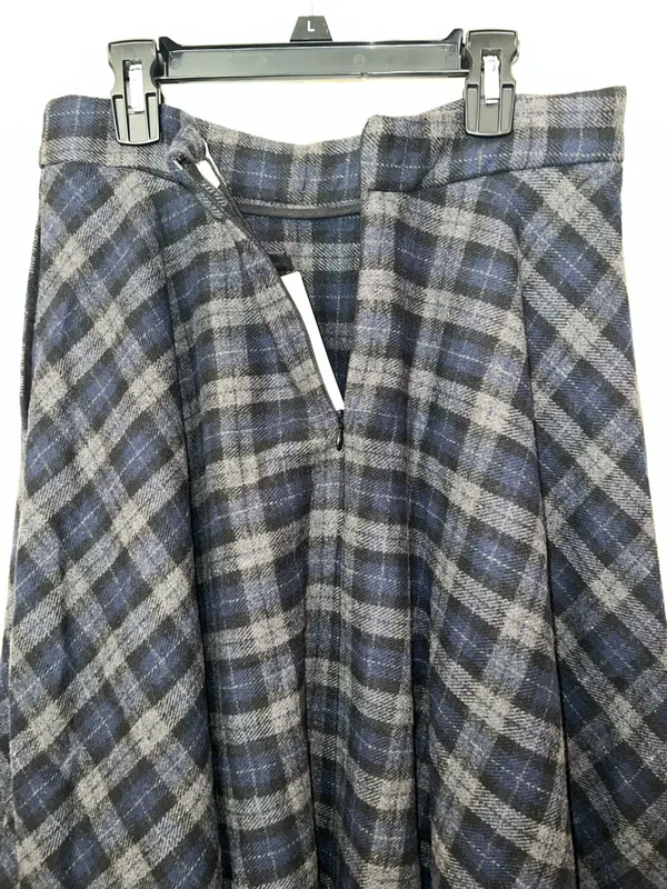 CoMMENSE Plaid Tweed Midi Skirt SPU: OA250929034 COLOR - Navy, Size Medium NWT - Image 10