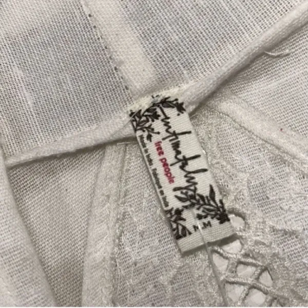 Free People White Crotchet/Lace Open Front Cardigan(Size Medium) - Image 7