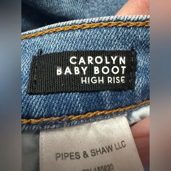 Veronica Beard Carolyn Baby Boot High Rise Jeans Blue Denim Button Fly Size 26/2 - Image 5