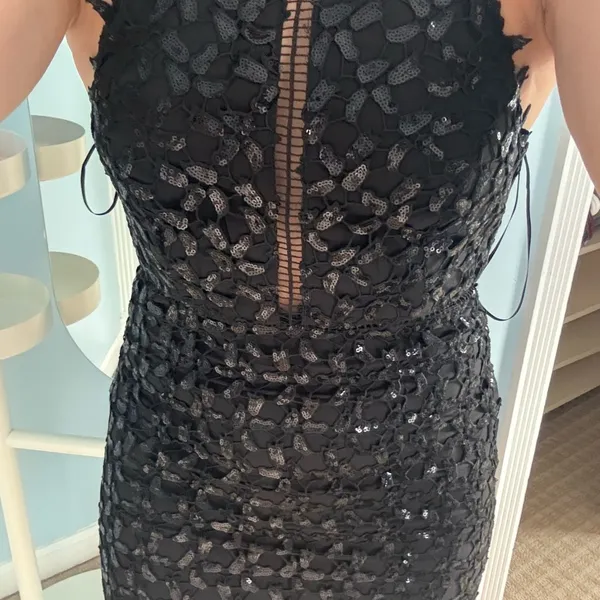 Bardot black sequenced dress - Image 4