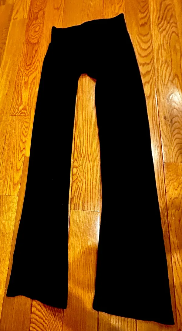 Primark NWT black High Waist Flared Front Slit Stretchy Black leggings - Image 7