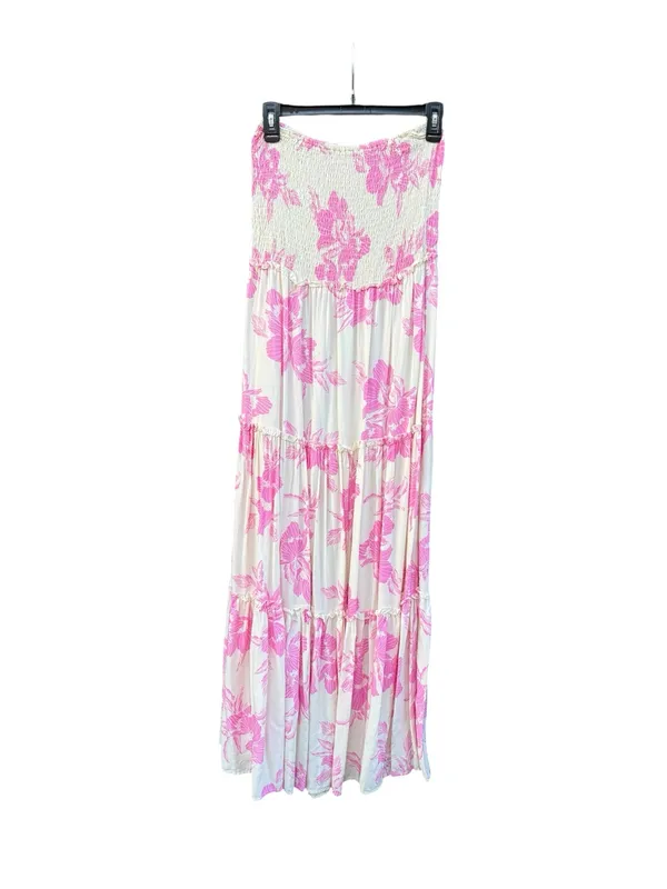 LIKE NEW Anthropologie Abel the Label Floral Smocked Tiered Strapless Maxi Dress - Image 4