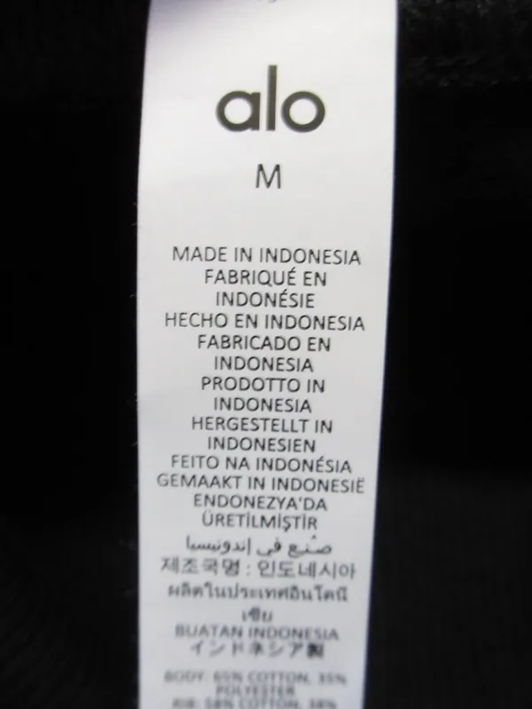 NWT Alo Hazy Mock Neck Pullover in Black Oversized Fleece Sweatshirt M - Image 5