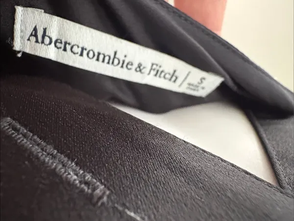 Abercrombie Black Satin Slip Mini Dress small - Image 8