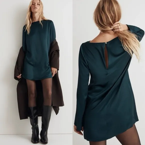 MADEWELL Satin‎ Shift Mini Dress - Image 2