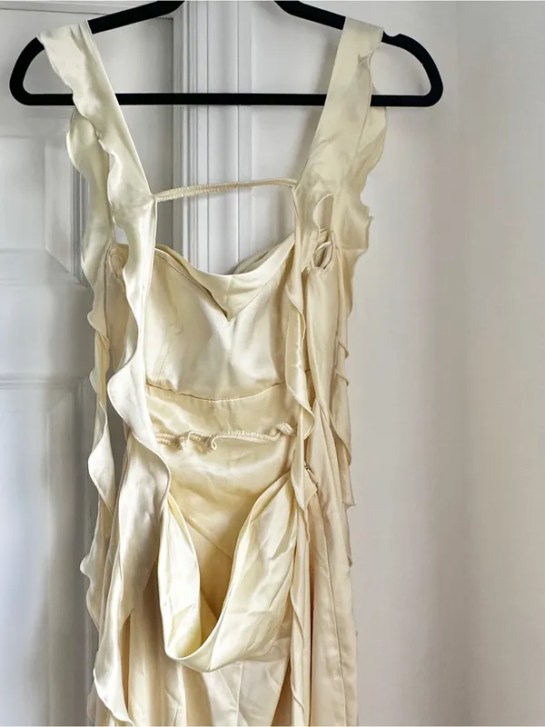 Nana Jacqueline Caroline Dress in Butter Yellow sz Medium - Image 7