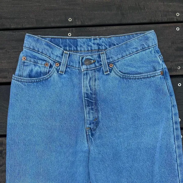 Blue Vintage Levi's Blue Light Wash Mom Jeans Denim High Waisted Pants - Image 5