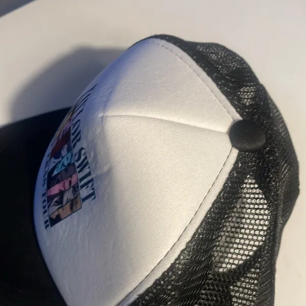 Taylor Swift The Eras Tour trucker hat black mesh white graphic new - Image 7