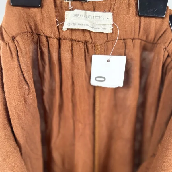 NWT Urban Outfitters Tie Straps Brown Floral Maxi Romper Boho‎ Cottagecore XS - Image 4