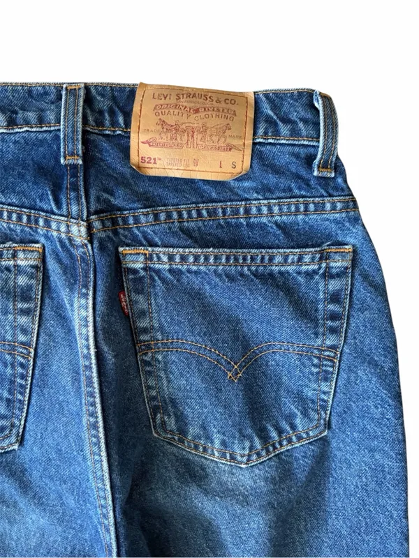 Vtg 90s Levi’s jeans blue denim high waist tapered leg - Image 6