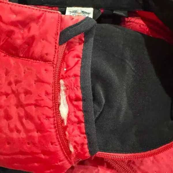 Harley Davidson Quilted Red Zip Up Motorcycle Jacket Women’s 1XL - Image 3