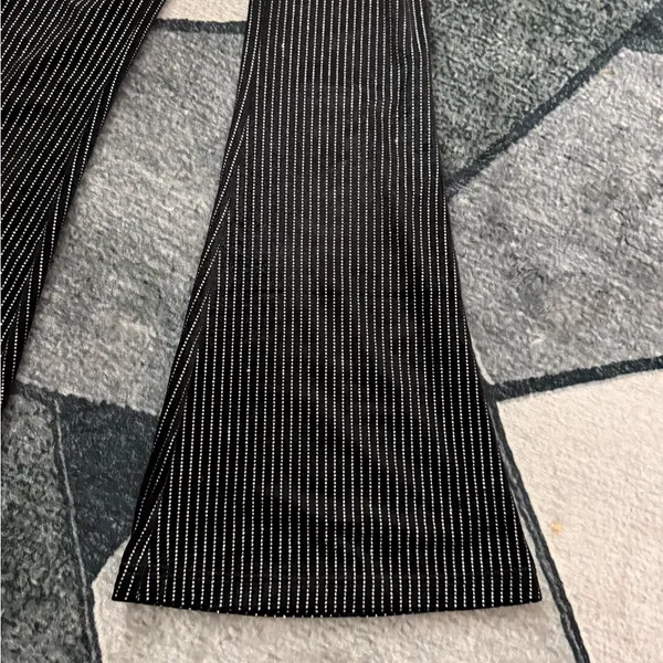 Urban Outfitters Black and White Patterned Flare Pants S/M - Image 3