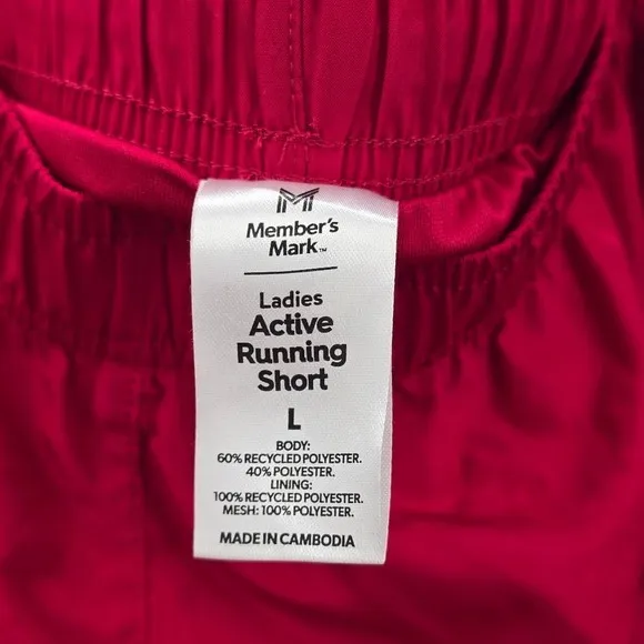 Members Mark‎ Pink Pull On Athletic Sports Active Running Shorts L Large - Image 5