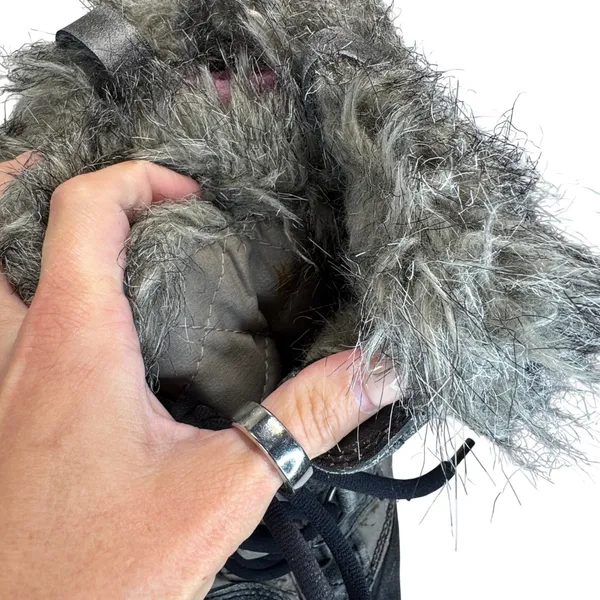 Sorel Winter Boots Womens‎ 12 Gray Quilted Waterproof Faux Fur Lace Up Snow - Image 8