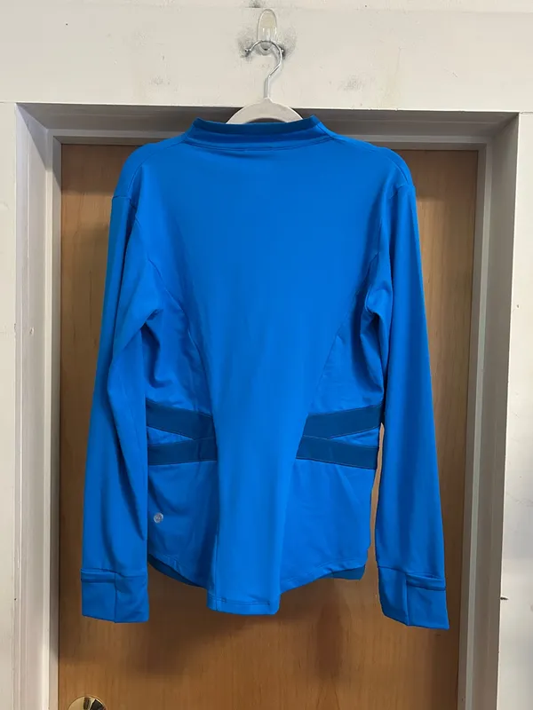 Queenieke Cobalt Blue Athletic Fitted Zip Up Jacket - size M - MSPR $39.99!! - Image 3