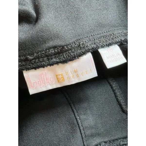 NWOT Womens Belle Kim Gravel pull on black‎ pants stretch size 12P - Image 8