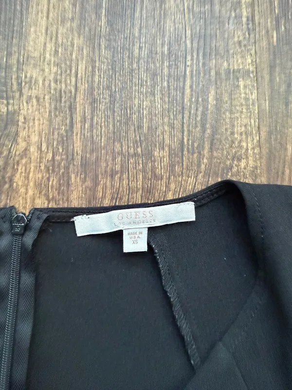 GUESS Women’s Jet Black Flutter Sleeve Romper - Size XS - Image 3