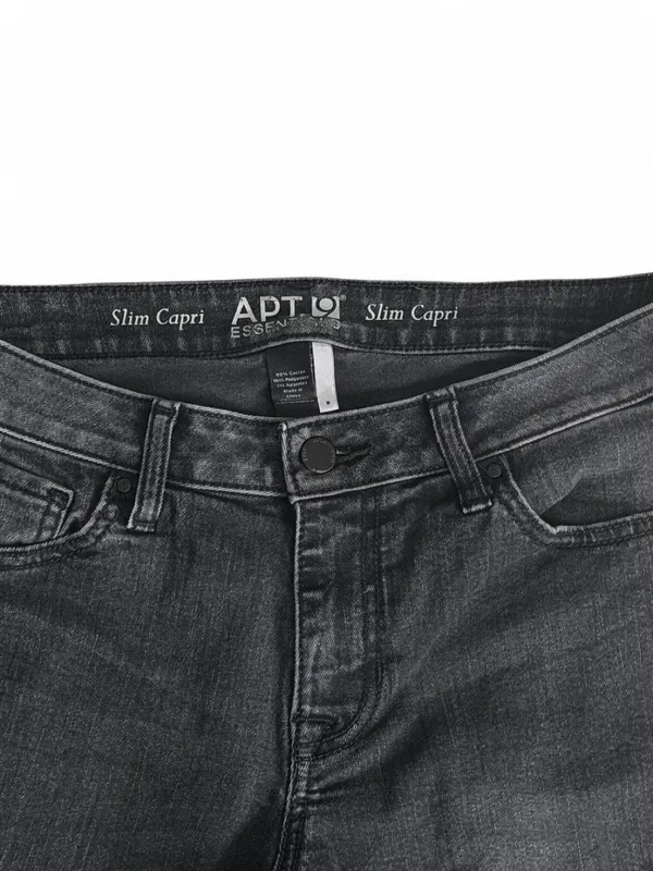 APT. 9 Faded Black Slim Capri Stretch Jeans | Size 8 - Image 2