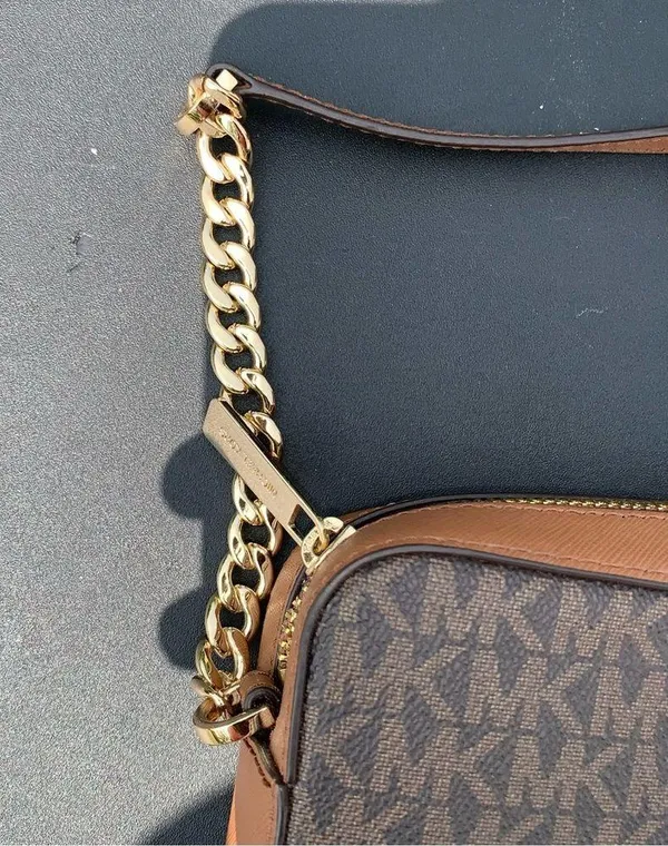 Michael Kors Jet Set Brown/Acorn Large Crossbody Purse - Image 9