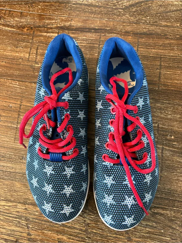 NOBULL Flag Trainer Women 7.5 Blue White Star Patriotic Athletic Shoe - Image 2