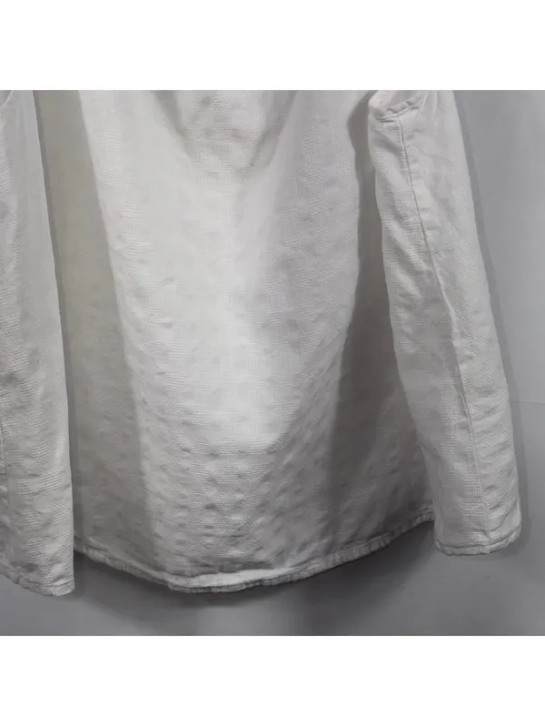 J.Crew Women’s Large White Cotton Cold Shoulder Flutter Sleeve Blouse - Image 9