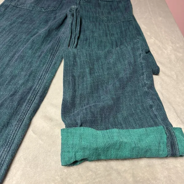 Free People We The Free Palmer Yarn Dyed Cuffed Jeans Lagoon Blue 25 - Image 3