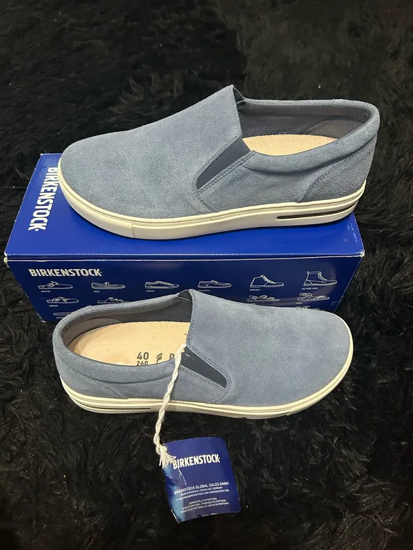 BIRKENSTOCK Oswego blue suede slip on shoes sneakers women’s eur 39 new - Image 8