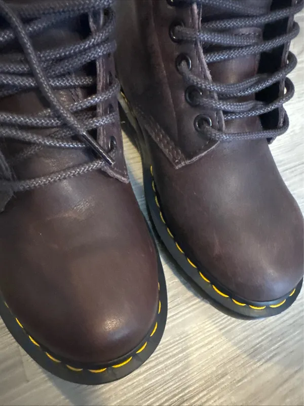 Dr. Martens W6 M5 WarmWair Pascal 1460 Leather Lace Up Boots Dark Brown NWT - Image 11