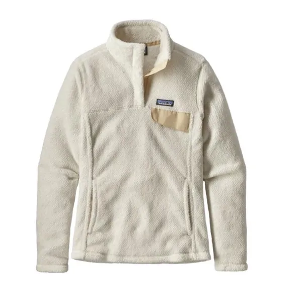 PATAGONIA Polartec Fleece Snap-T Pullover Women XS Cream Gorpcore Outdoor Casual - Image 14