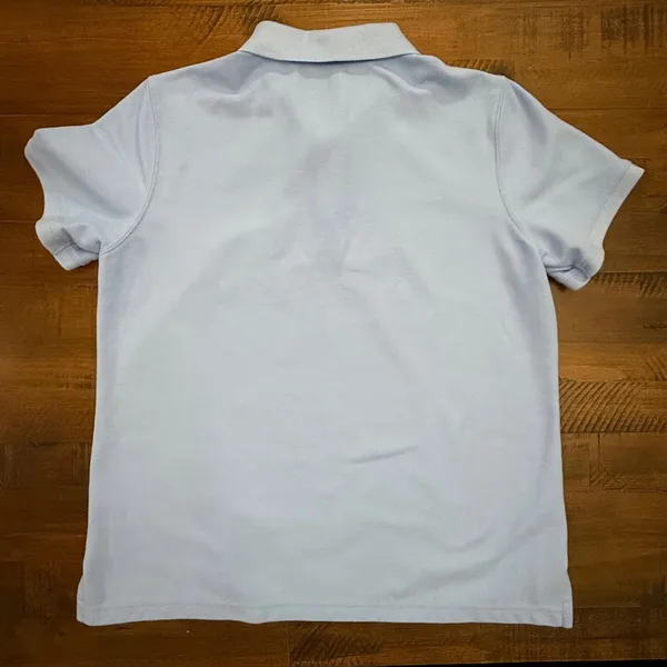 L.L.Bean Womens Relaxed Fit Polo Shirt Top light blue Short Sleeve Medium‎ Reg - Image 3