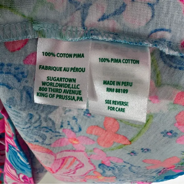 Lilly Pulitzer Alessa Cotton Dress in Surf Blue Luscious Lions Size M - Image 10