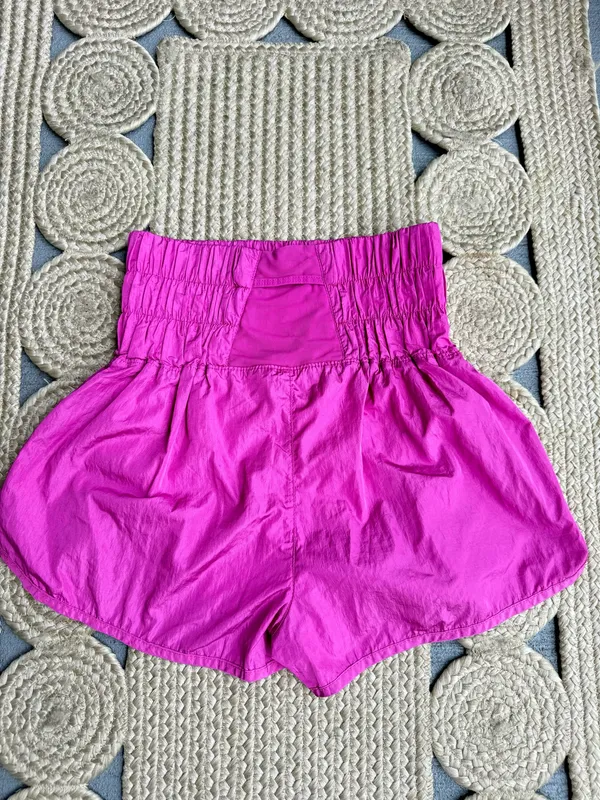FP Movement The Way Home Hot Pink Smocked High Rise Shorts S - Image 3