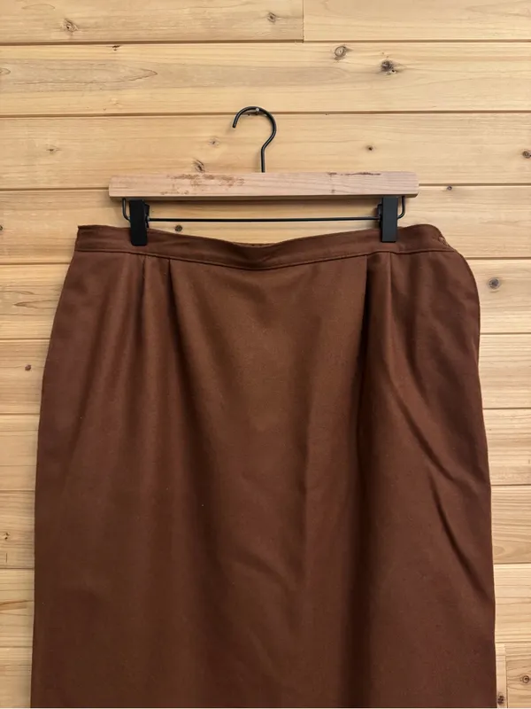 Vintage NWT Pendleton Large Wool Camel Midi Skirt Fall Cottagecore Deadstock - Image 5