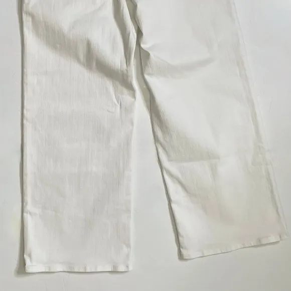 NWT!! J. CREW Slim Wide Jeans Stacked Buttons Solid White Size 29 Petite‎ 29P - Image 5