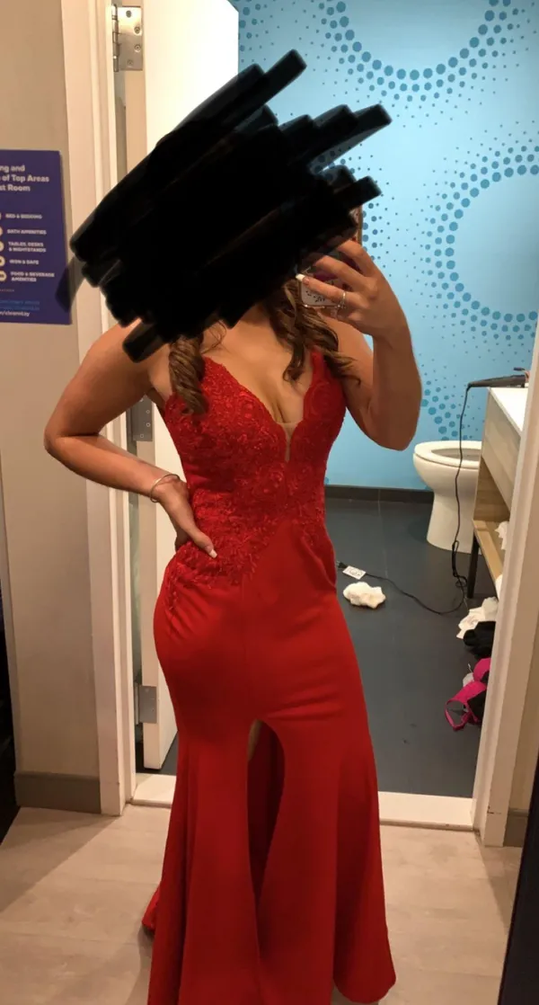 Cinderella Divine Red Prom Dress - Image 9