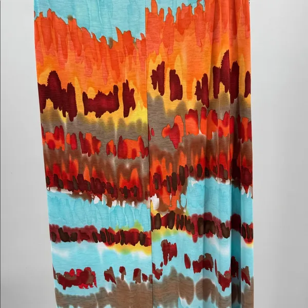 Boston Proper Multicolor Tie-Dye halter Maxi Dress M Y2K beach vacation resort - Image 4