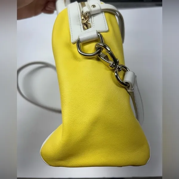 Kate Spade Blake Hudson Street Leather Satchel Crossbody Bag Limonium Yellow - Image 7