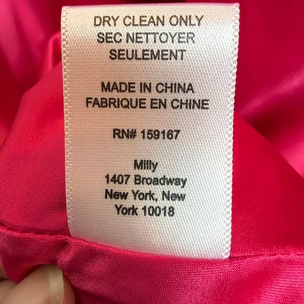 Milly Stella Satin Red Pink Colorblock Tie Waist Long Sleeve V-Neck Mini Dress 4 - Image 5
