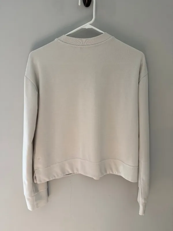 Athleta Seasoft Crewneck Sweatshirt Cream S - Image 6