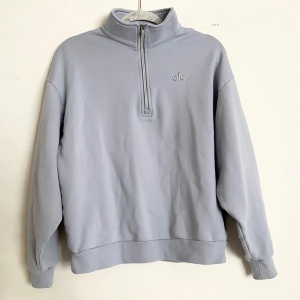 Alo Yoga Accolade 1/4 Zip Pullover Winter Frost S - Image 5