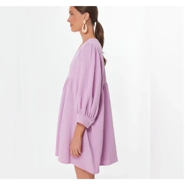 NWT Tuckernuck Pomander Place Lavender Gauze Millie Dress Pockets Size Large - Image 3