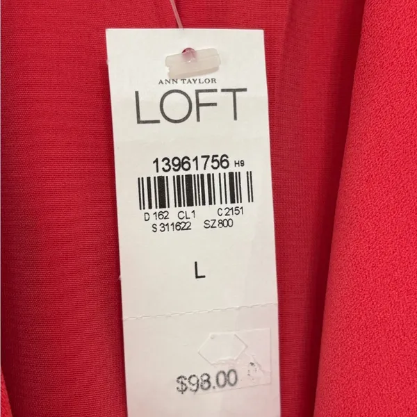 NEW LOFT Peplum Blazer in Coral - Size L - Image 4